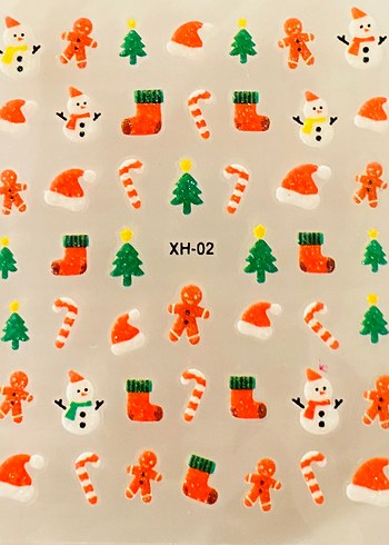 30 sayfa tırnak stickerı noel temalı - Görsel 18