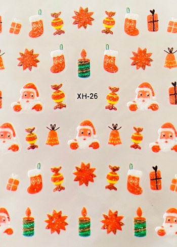 30 sayfa tırnak stickerı noel temalı - Görsel 16
