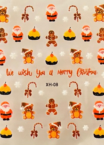30 sayfa tırnak stickerı noel temalı - Görsel 10