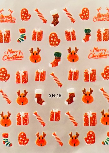 30 sayfa tırnak stickerı noel temalı - Görsel 8