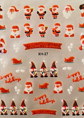 30 sayfa tırnak stickerı noel temalı - Görsel 5
