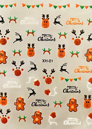 30 sayfa tırnak stickerı noel temalı - Görsel 12