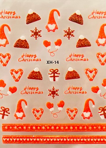 30 sayfa tırnak stickerı noel temalı - Görsel 2