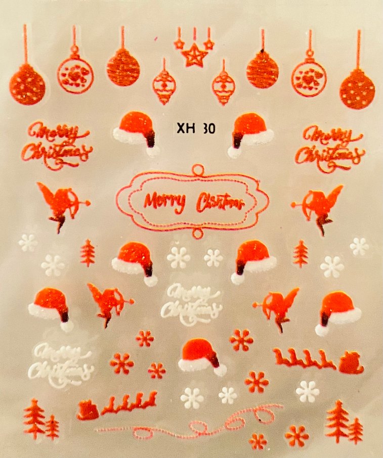 30 sayfa tırnak stickerı noel temalı - Görsel 3