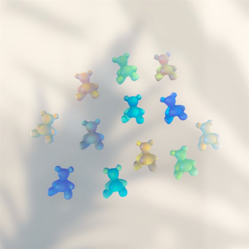 karanlıkta parlayan 3D charm neon tırnak aksesuarları - Görsel 2