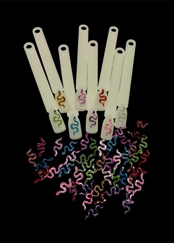 yılan charm 50 adet çok renkli - Görsel 3