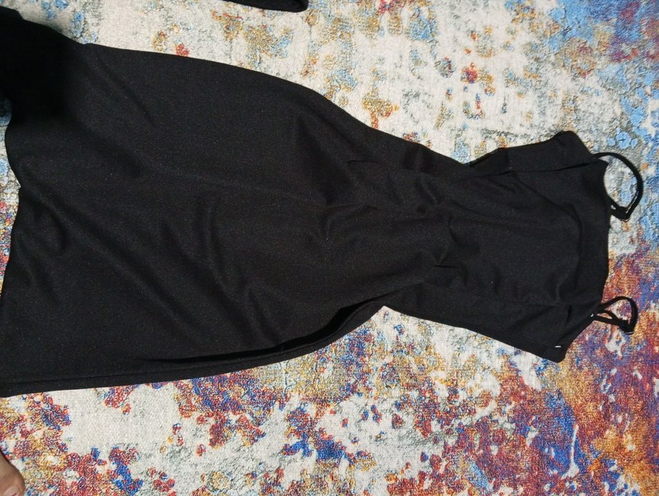 Kadın Siyah Strappy Monokini Fermuarlı - Görsel 2