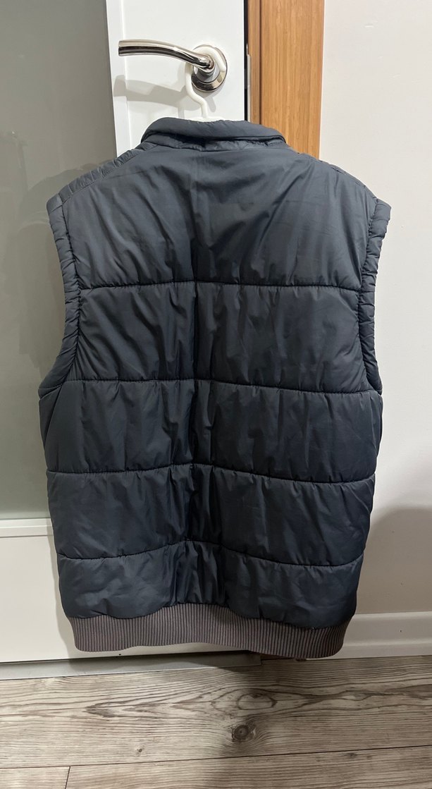 Fermuarlı Gri Erkek Yelek - Görsel 2