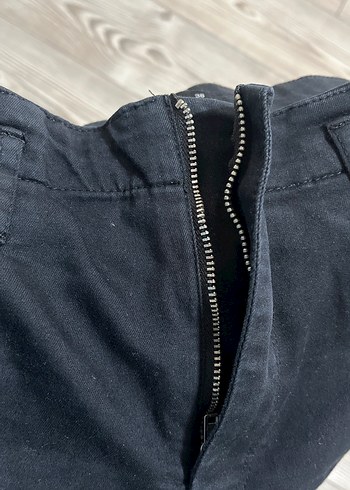 Siyah Kadın Denim Pantolon Midi Boy - Görsel 2