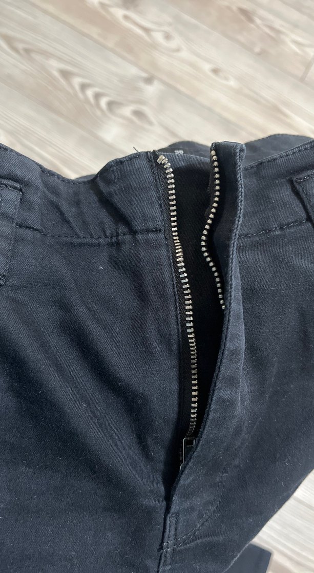 Siyah Kadın Denim Pantolon Midi Boy - Görsel 2