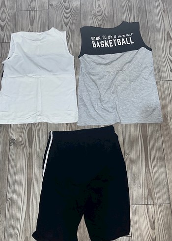 Erkek Çocuk Gri Baskılı Pamuklu Şort - Görsel 5