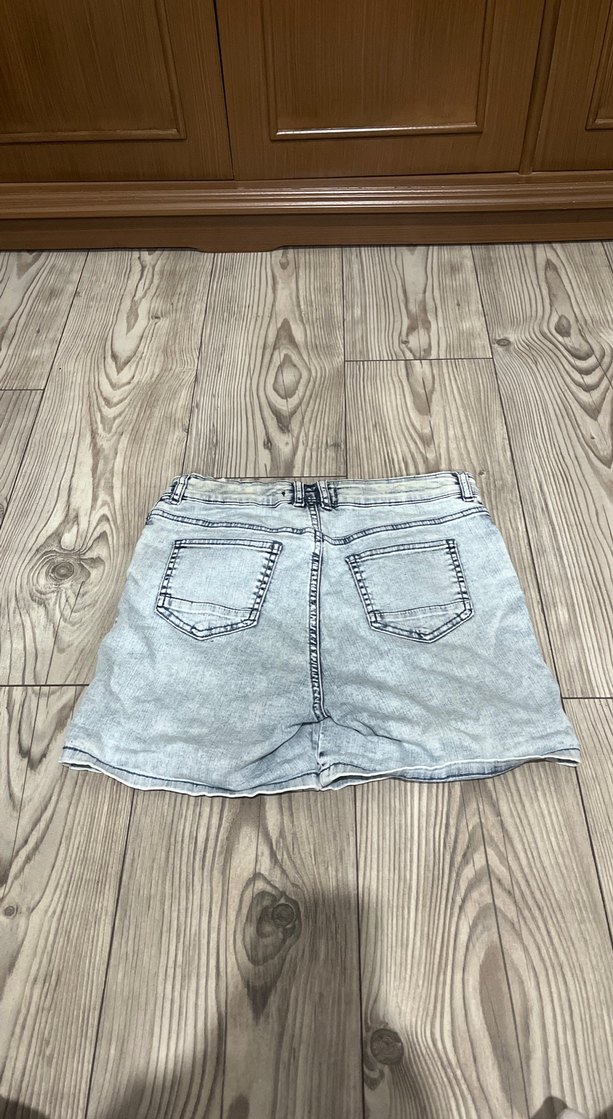 Mavi Kot Şort - Görsel 2