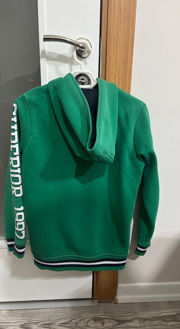 Erkek Çocuk Yeşil Fermuarlı Sweatshirt - Görsel 2