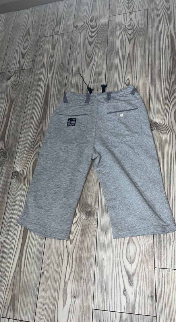 Erkek Gri Pamuklu Rahat Kesim Şort - Görsel 2