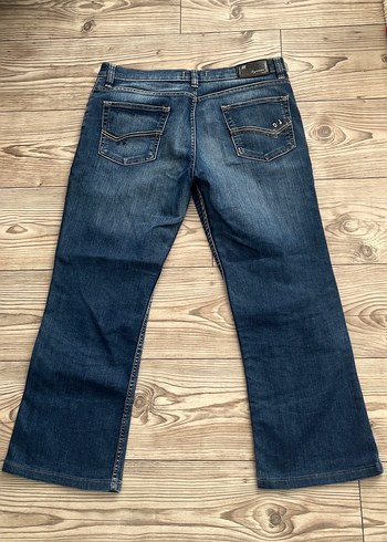 Kadın Lacivert Rahat Kesim Midi Kot Pantolon - Görsel 2