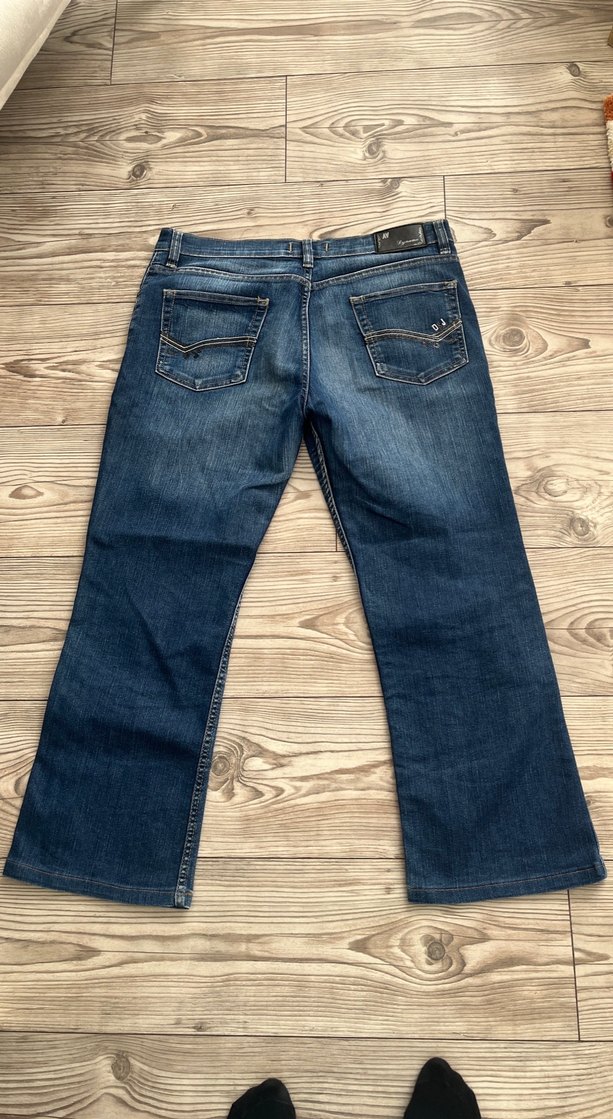 Kadın Lacivert Rahat Kesim Midi Kot Pantolon - Görsel 2