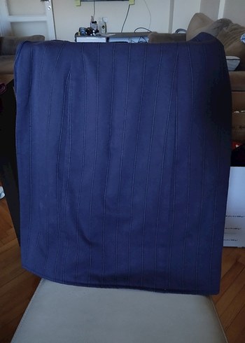 Kadın Lacivert mor çizgili döpiyes - Görsel 4