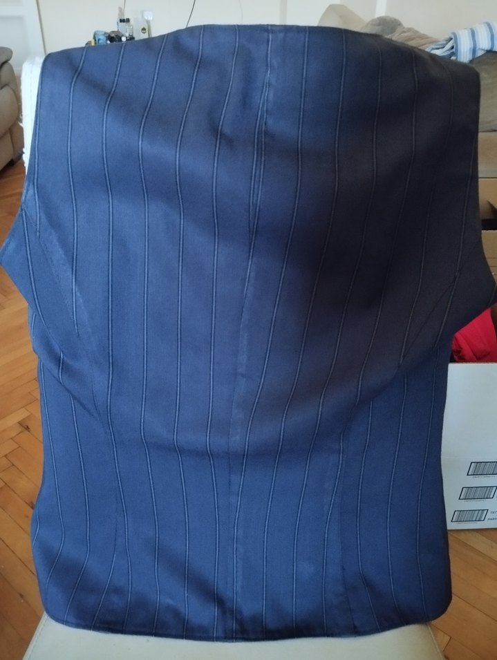 Kadın Lacivert mor çizgili döpiyes - Görsel 2