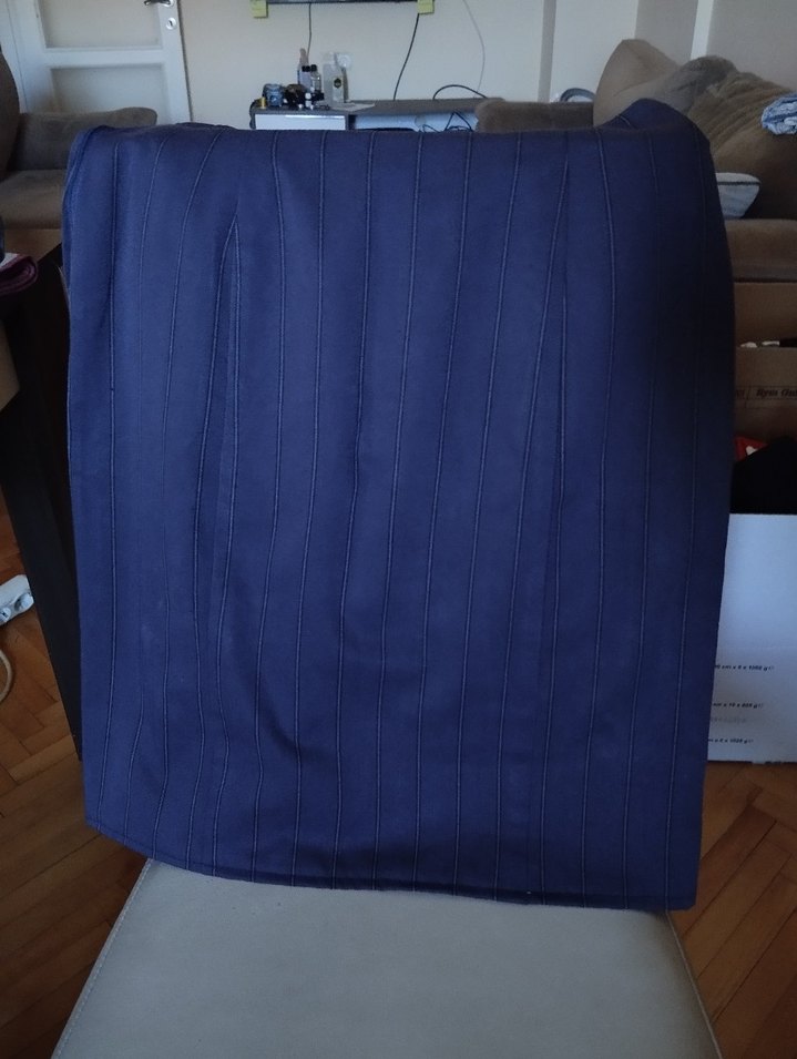 Kadın Lacivert mor çizgili döpiyes - Görsel 4