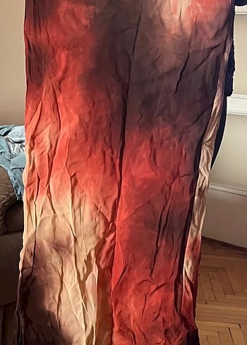 balık şifon etek batik Desenli   Uzun - Görsel 3