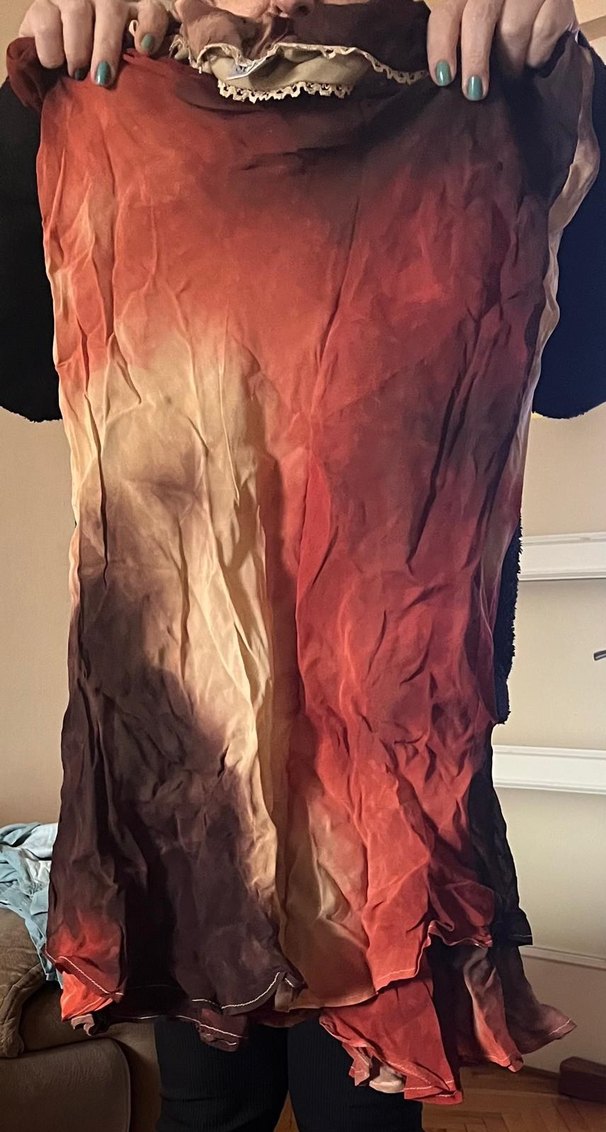 balık şifon etek batik Desenli   Uzun - Görsel 2