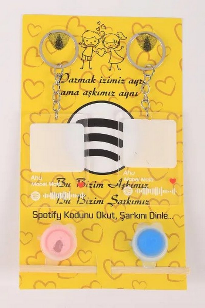 Renkli Zincir Detaylı Kadın Anahtarlık - Görsel 2