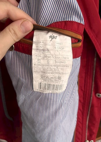 Kırmızı Fermuarlı Kadın Ceket - Görsel 3