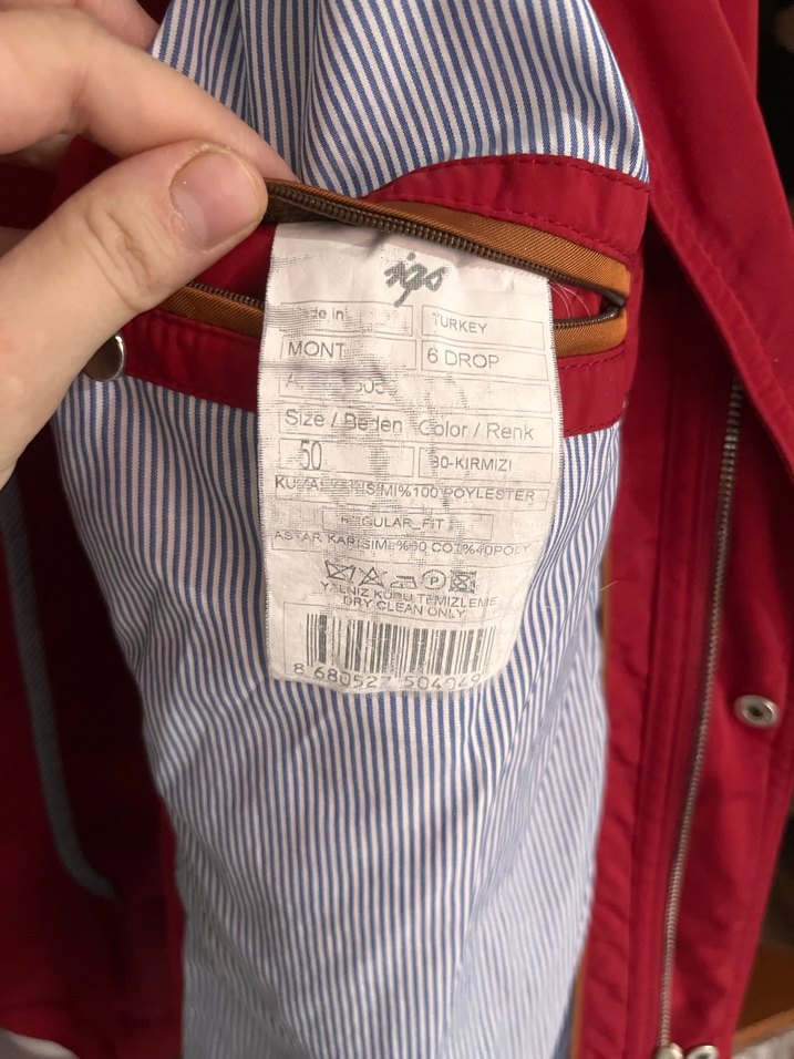 Kırmızı Fermuarlı Kadın Ceket - Görsel 3
