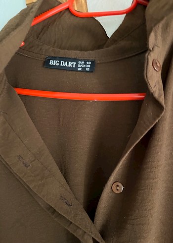 Kahverengi Kemerli Uzun Kadın Elbise - Görsel 4