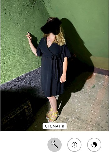 Siyah Bohem V Yakalı Uzun Elbise - Görsel 2