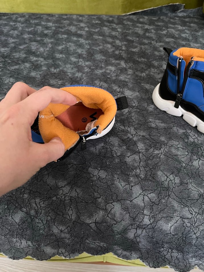 Erkek Çocuk Mavi Spor Botlar Velcro - Görsel 3