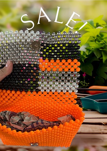 Boncuk İşlemeli Çok Renkli Kadın Çantası - Görsel 3