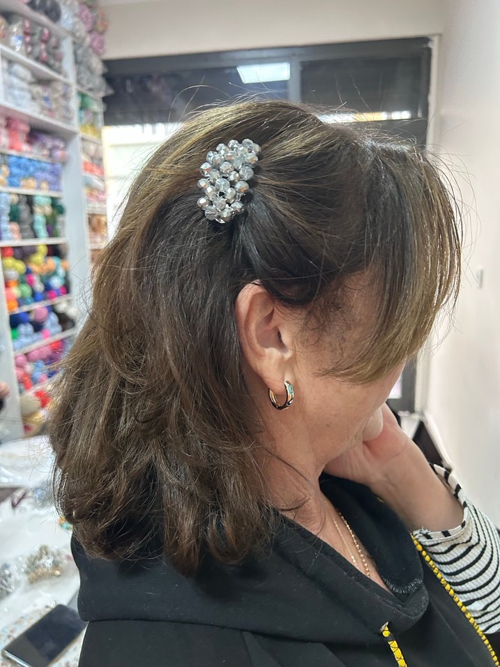 Çok Renkli  Kristal Taş Saç Tokası  - Görsel 4