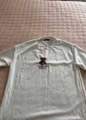 Beyaz Ayı Baskılı Oversize Tişört - Görsel 4