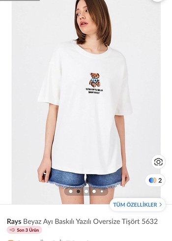 Beyaz Ayı Baskılı Oversize Tişört - Görsel 3