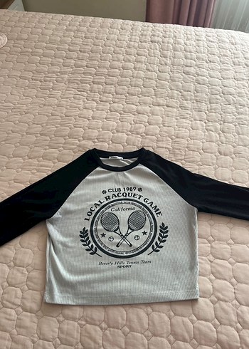 Kız Çocuk Uzun Kollu Baskılı Gri Tişört - Görsel 2