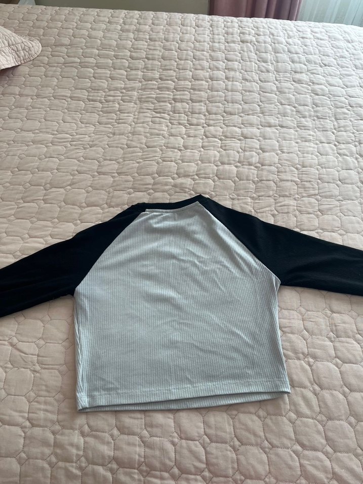 Kız Çocuk Uzun Kollu Baskılı Gri Tişört - Görsel 3