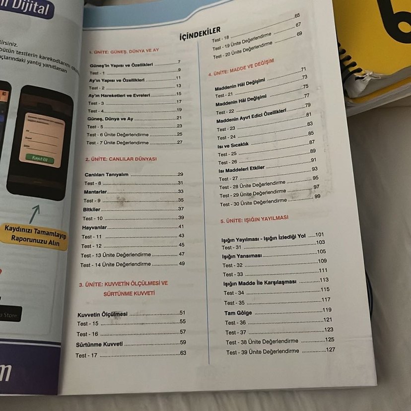 Fen Bilimleri Fenomeni 5. Sınıf Soru Bankası - Görsel 4