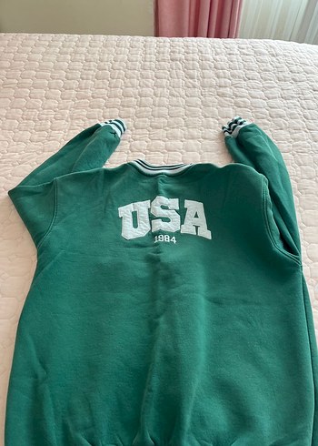 Yeşil Kadın Spor Sweatshirt - Görsel 2