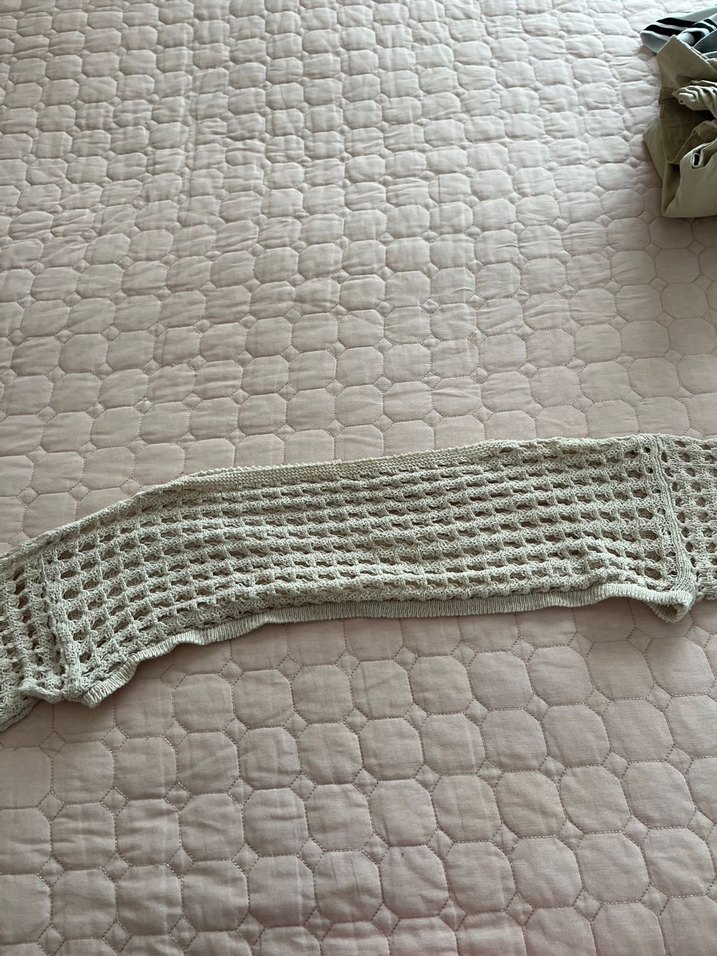 Gri Örgü Bohem Kadın crop üst - Görsel 3