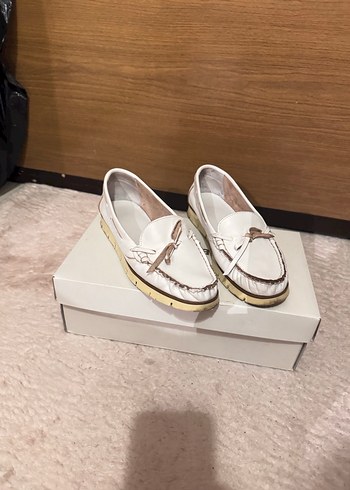 Kadın Beyaz Loafer Ayakkabı - Görsel 2