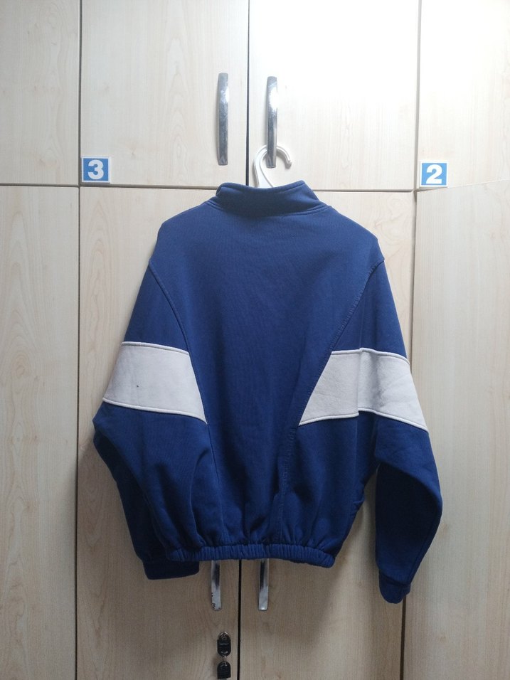 Mavi Fermuarlı Kadın Spor Ceket - Görsel 2