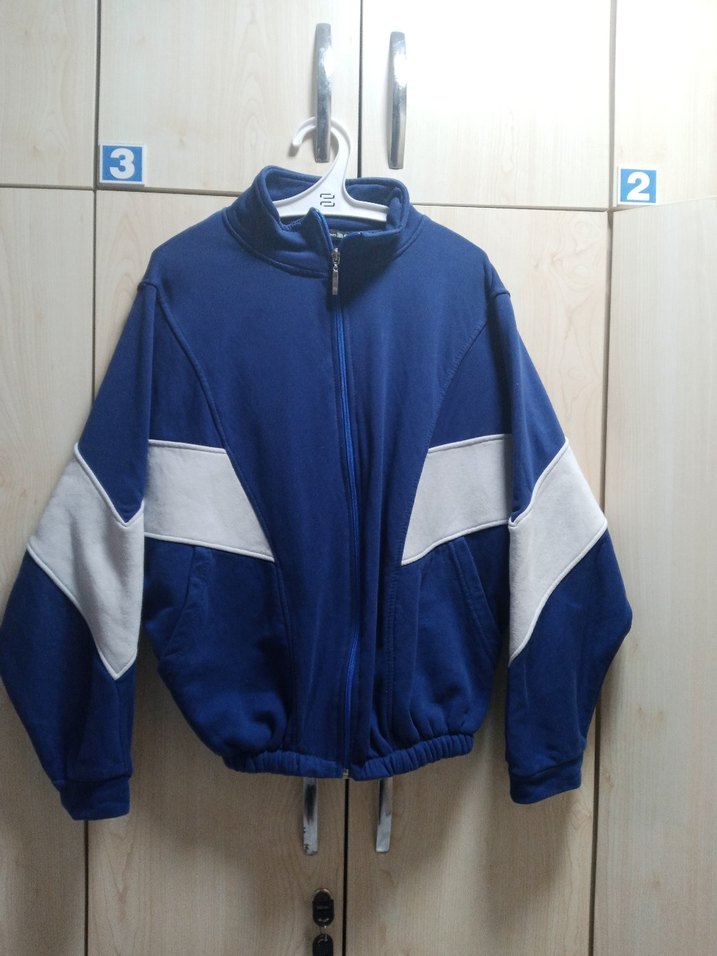 Mavi Fermuarlı Kadın Spor Ceket - Görsel 3