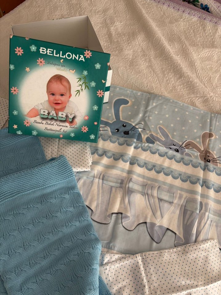 Bellona Bebek Pamuklu Baskılı Uyku Seti - Görsel 3