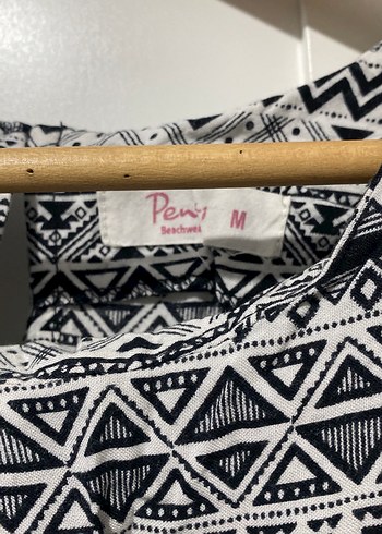 Desenli Bohem V Yaka Kolsuz Tulum - Görsel 3