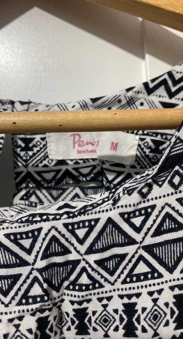 Desenli Bohem V Yaka Kolsuz Tulum - Görsel 3