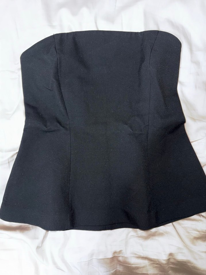 Zara Siyah Straplez Bluz - Görsel 2