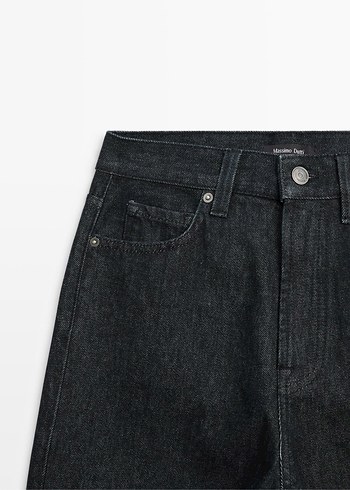 Massimo Dutti Koyu Mavi Jean - Görsel 2