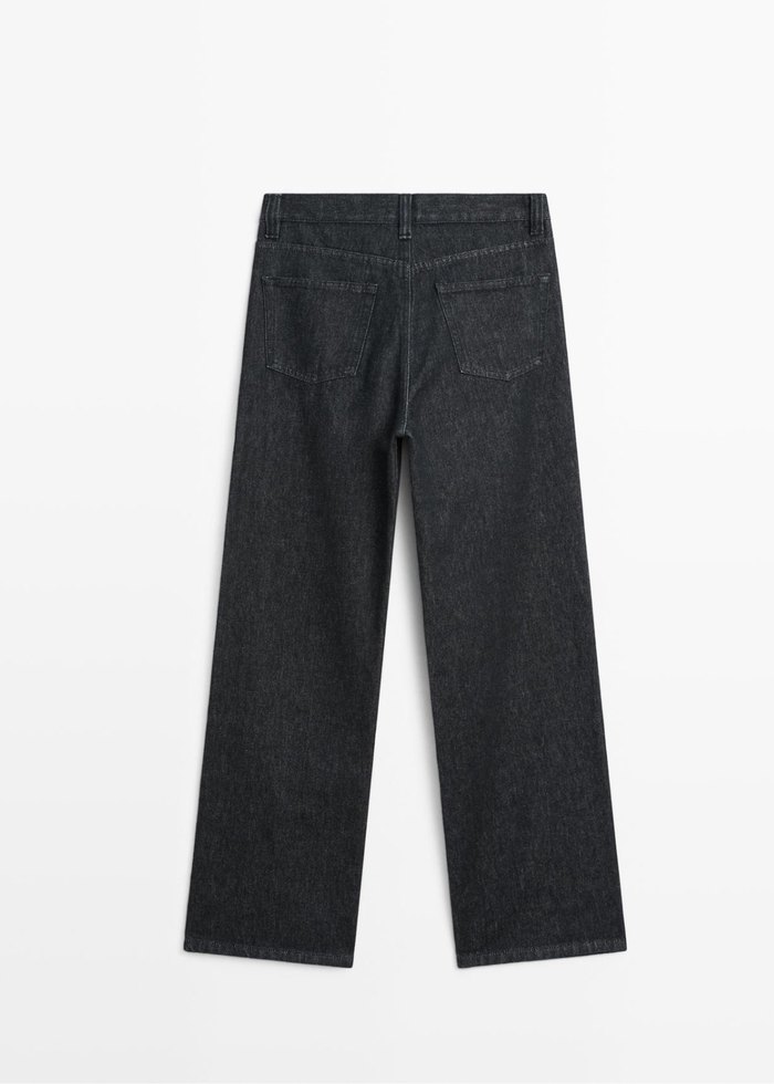 Massimo Dutti Koyu Mavi Jean - Görsel 3