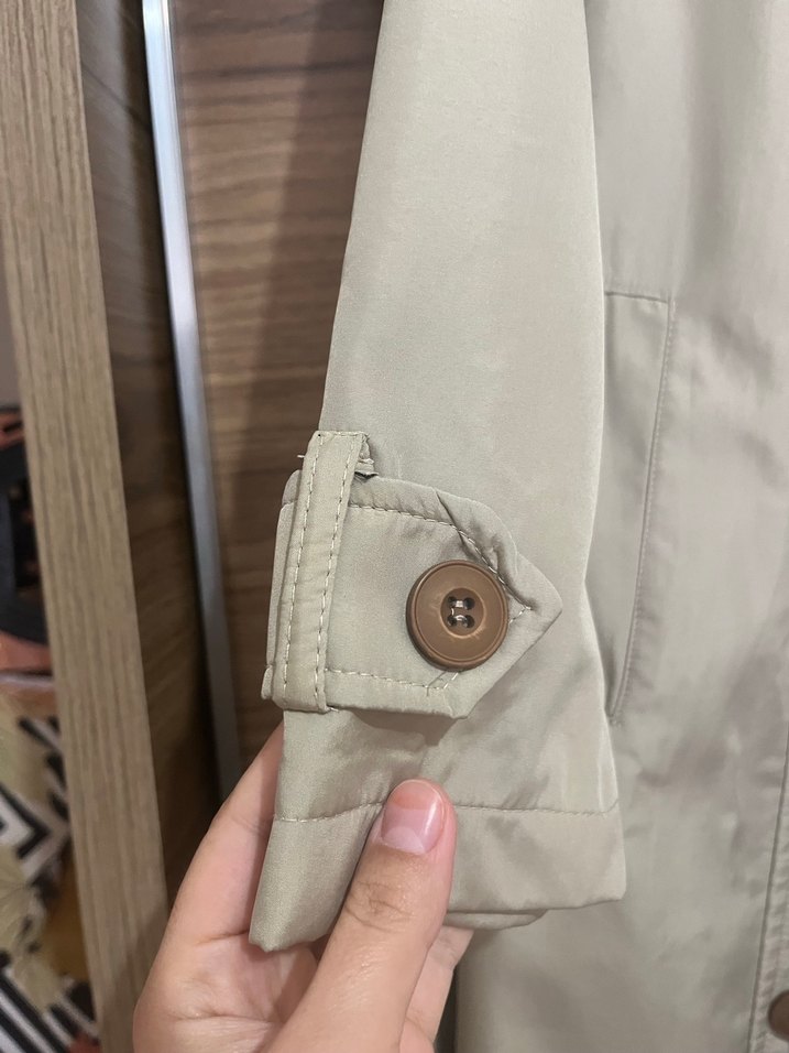 Bej Uzun Kadın Trençkot - Görsel 2